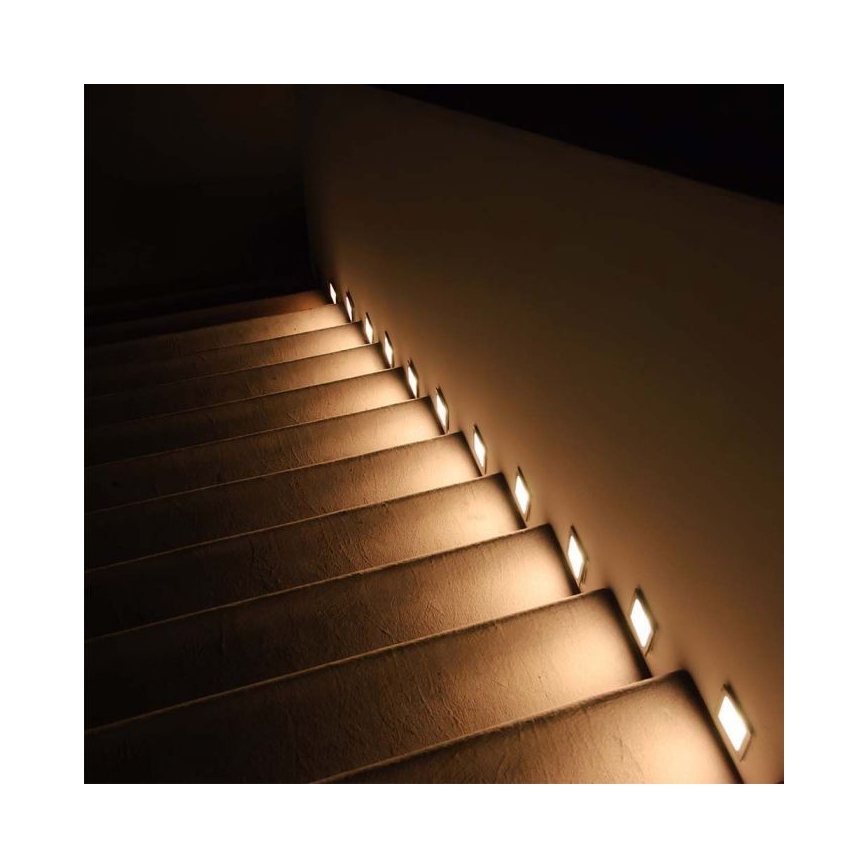 Illuminazione scale LED da esterno LED/5W/230V 3000K IP65 bianco