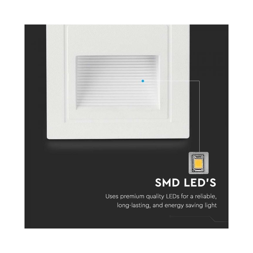 Illuminazione scale LED da esterno LED/5W/230V 3000K IP65 bianco