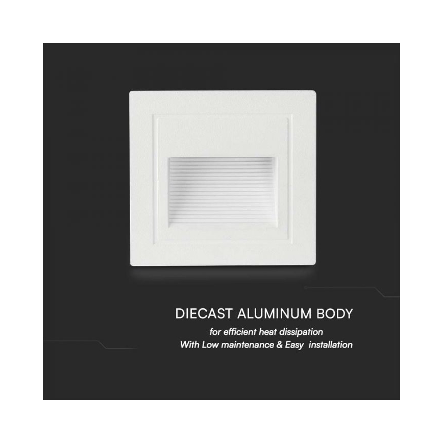 Illuminazione scale LED da esterno LED/5W/230V 3000K IP65 bianco