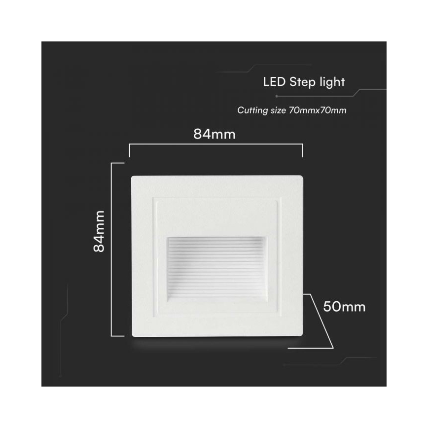 Illuminazione scale LED da esterno LED/5W/230V 3000K IP65 bianco