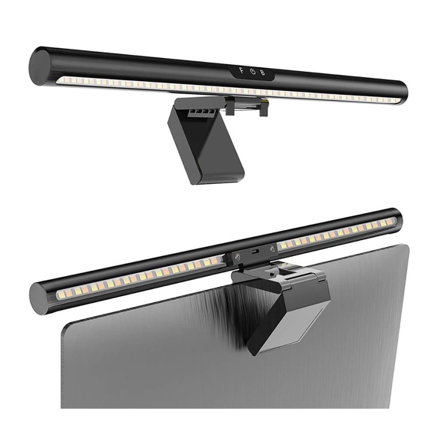 Illuminazione a LED dimmerabile con touch per monitor LED/5W/5V 3000/4000/5000/6000K 42 cm nero