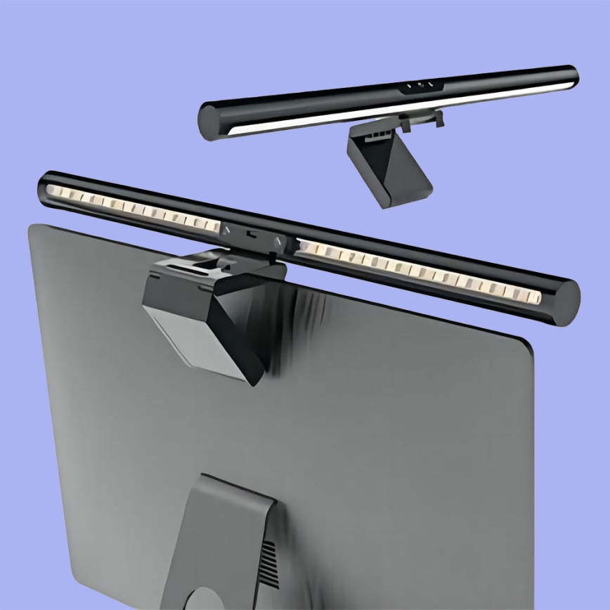 Illuminazione a LED dimmerabile con touch per monitor LED/5W/5V 3000/4000/5000/6000K 42 cm nero