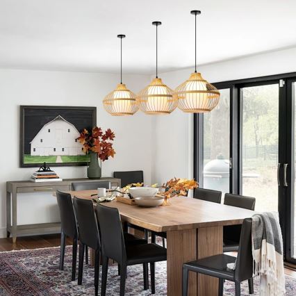 Hängeleuchte PINCHOS 1xE27/40W/230V d 40 cm Bambus