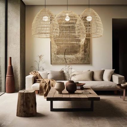 Lampada a sospensione con cavo BOHO DELICADO 1xE27/40W/230V diam. 38 cm