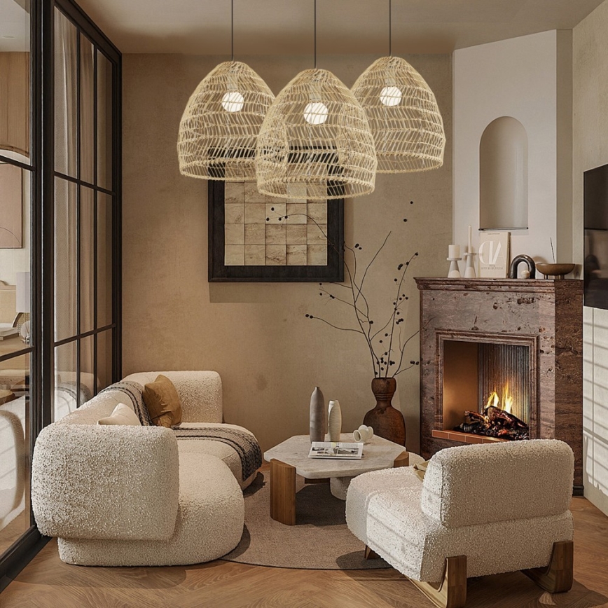 Suspension à câble BOHO DELICADO 1xE27/40W/230V Ø 38 cm