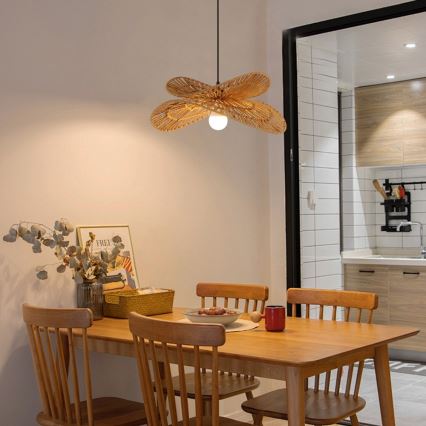 Lampadario a sospensione con filo MARIPOSA 1xE27/40W/230V diametro 50 cm iuta