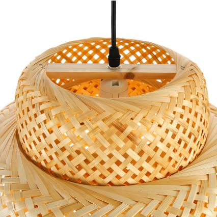 Hängeleuchte HILO 1xE27/40W/230V d 38 cm Bambus