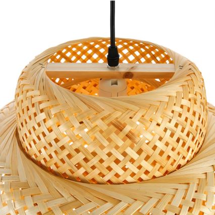 Lampadario a sospensione con filo HILO 1xE27/40W/230V diametro 47 cm bambù