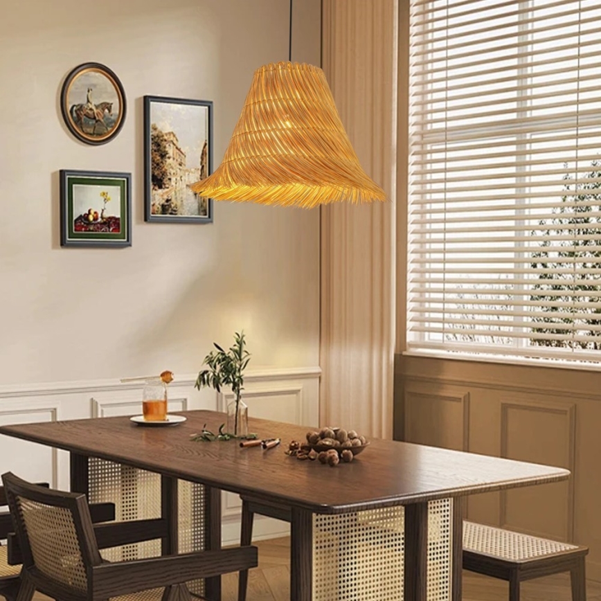 Suspension filaire NATURALEZA 1xE27/40W/230V d. 45 cm rotin