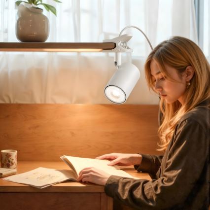 Lampe à pince PUNTO 1xGU10/9W/230V blanche