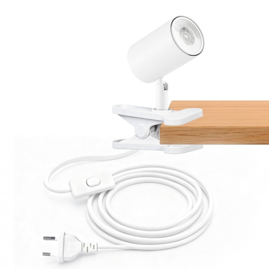 Lampe à pince PUNTO 1xGU10/9W/230V blanche