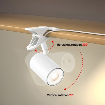 Lampe à pince PUNTO 1xGU10/9W/230V blanche