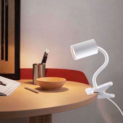 Lampe flexible à pince PUNTO 1xGU10/9W/230V blanche