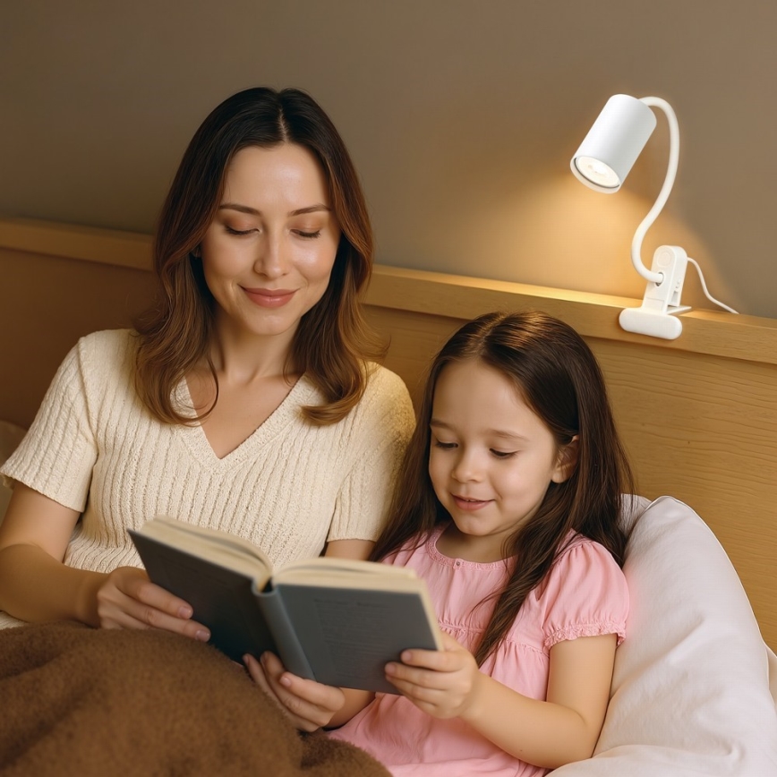 Lampe flexible à pince PUNTO 1xGU10/9W/230V blanche