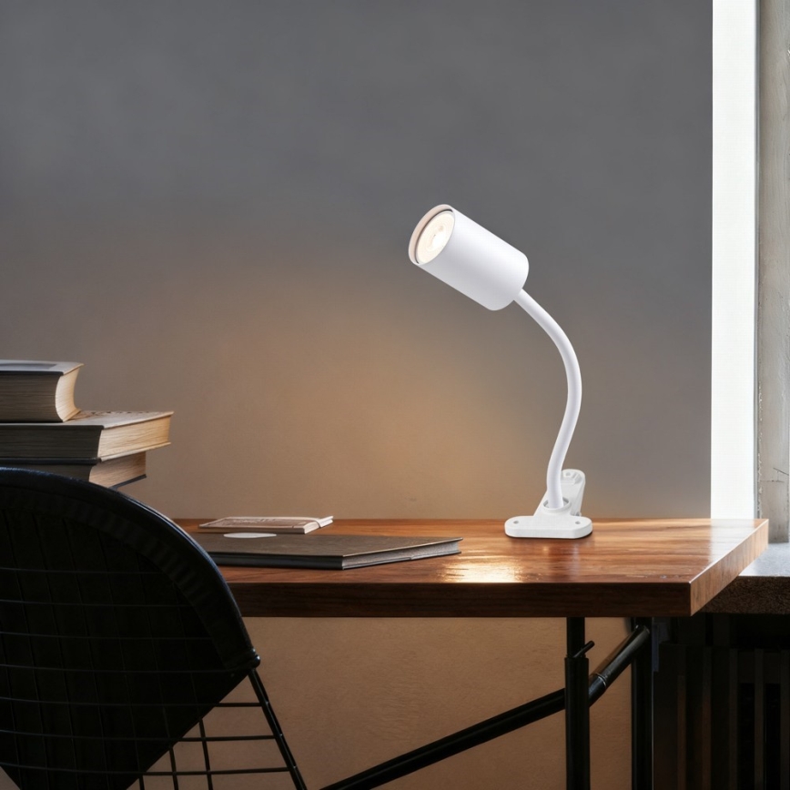 Lampe flexible à pince PUNTO 1xGU10/9W/230V blanche