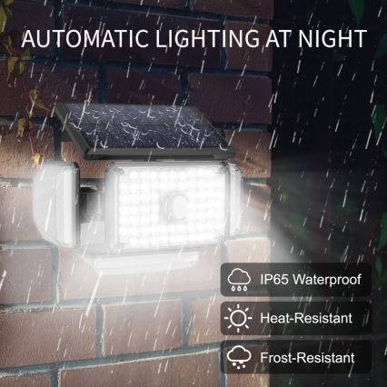Applique LED solare con sensore LED/5W/5,5V IP65