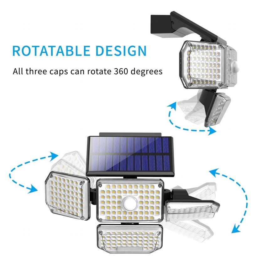 Applique LED solare con sensore LED/5W/5,5V IP65