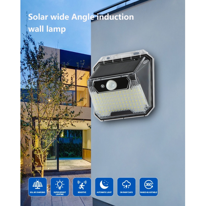 Applique LED solare con sensore LED/3W/5,5V IP65