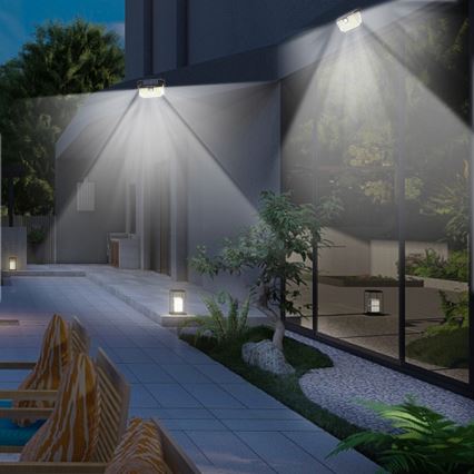 LED-Solarwandleuchte mit Sensor LED/4W/5,5V IP65 1200 mAh