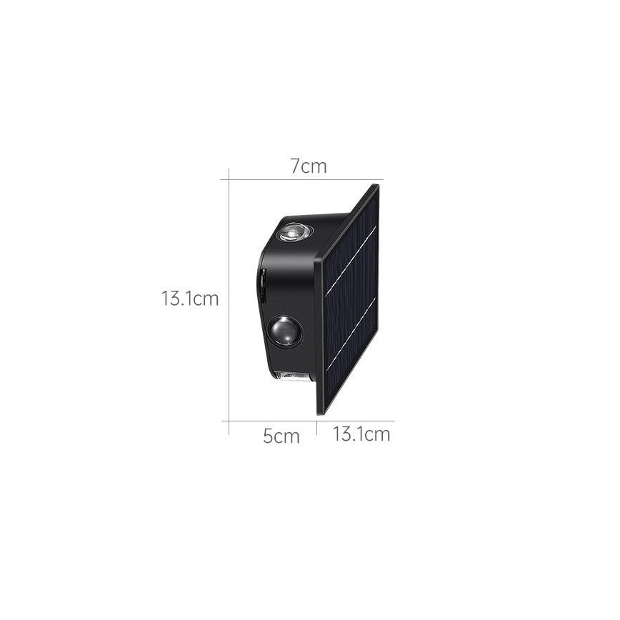 Applique LED solare con sensore LED/2W/5V IP54