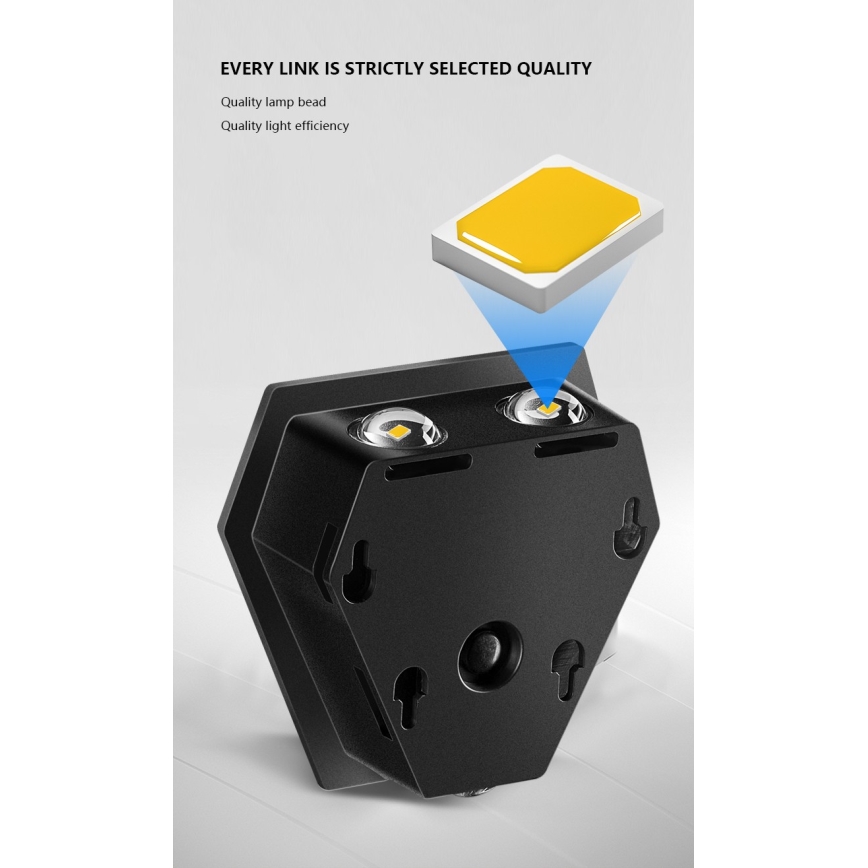 Applique LED solare con sensore LED/2W/5V IP65