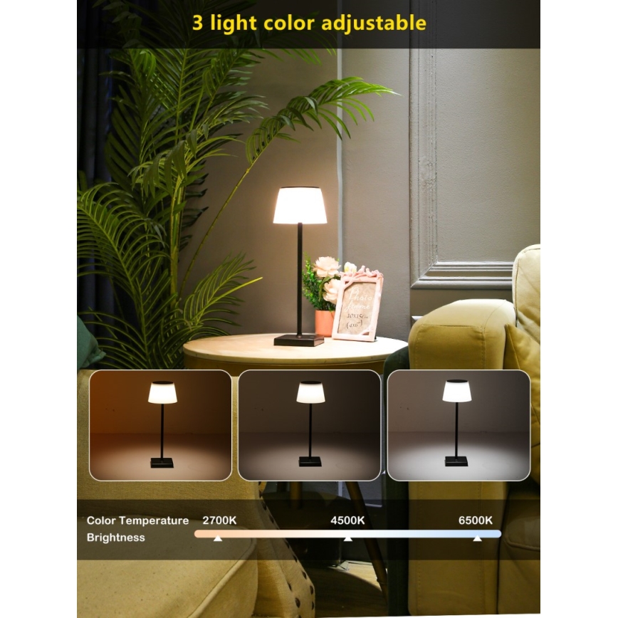 Lampe solaire extérieure à intensité variable avec détecteur LED/4W/5V IP44