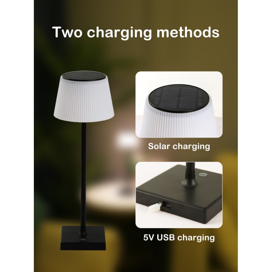 Lampe solaire extérieure à intensité variable avec détecteur LED/4W/5V IP44