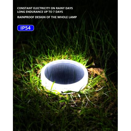 Luminaire solaire extérieur avec détecteur LED/0,4W/3,2V IP54