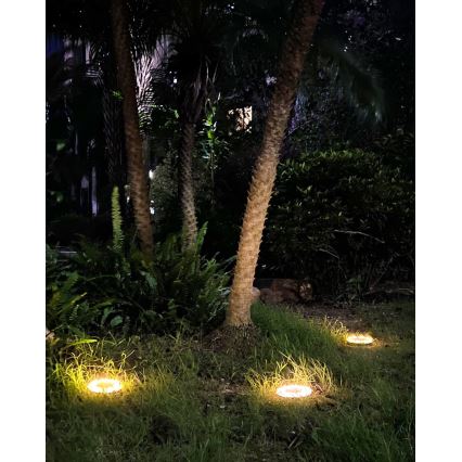 LOT 4xLED Éclairage solaire extérieur avec détecteur 0,048W/2V IP68