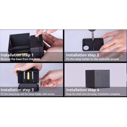 Immax 08510L - Applique murale extérieure DICE LED/6W/230V 3000K IP65