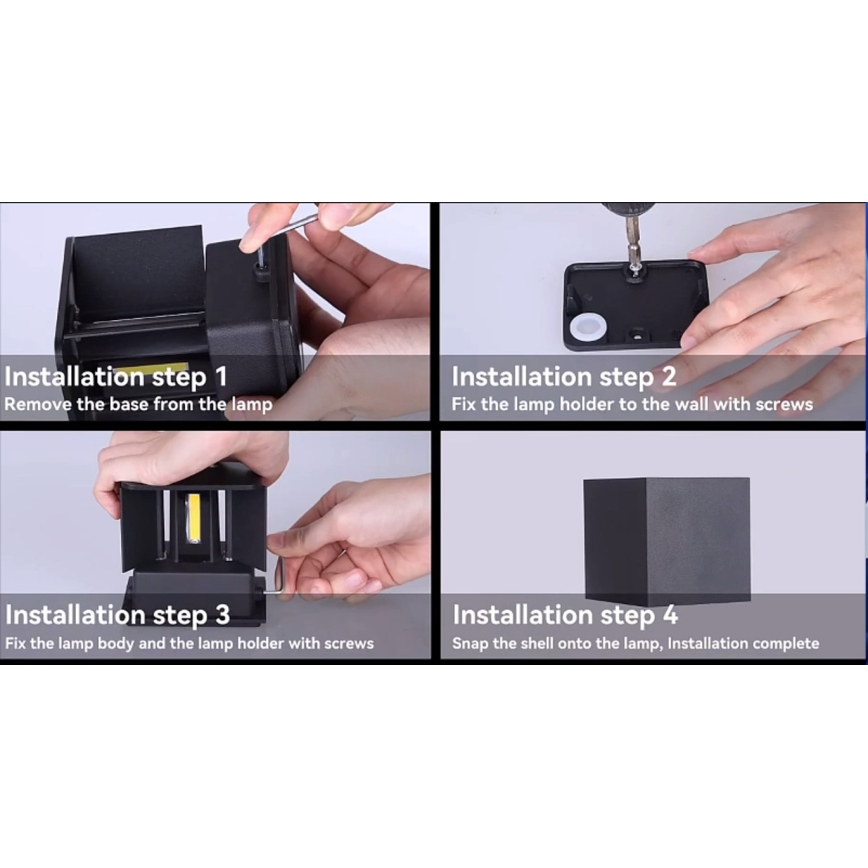 Immax 08510L - Lampada da parete LED per esterni DICE LED/6W/230V 3000K IP65