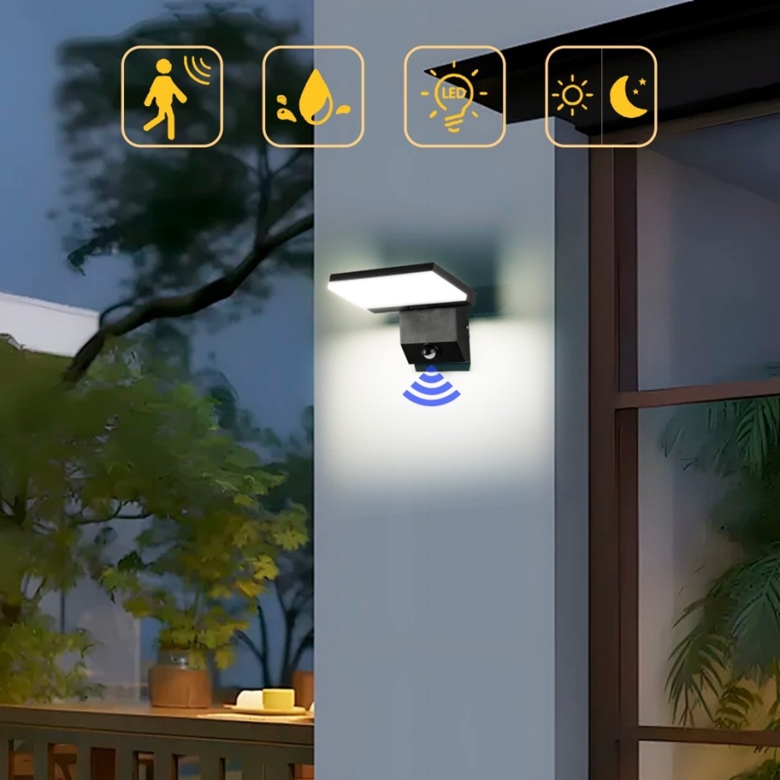 Applique da esterno con sensore MODERN LED/18W/230V IP65