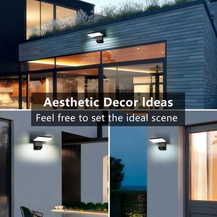 LED-Außenwandleuchte mit Sensor MODERN LED/18W/230V IP65