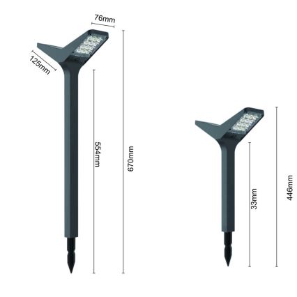 LED-Solarleuchte mit Sensor SUN BUTTERFLY LED/1,5W/3,7V 3000/6000K IP65 1500 mAh