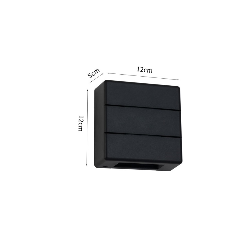 Applique LED da esterno LUXLINE 6W/230V 3000K IP54 nero
