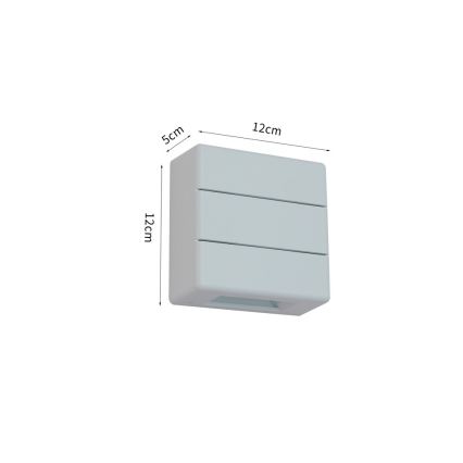 LED-Außenwandleuchte LUXLINE 6W/230V 3000K IP54 weiß