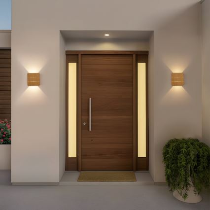 LED Applique murale extérieure LUXLINE LED/6W/230V 3000K IP54 chêne