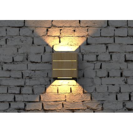 Applique da esterno LED LUXLINE/6W/230V 3000K IP54 rovere