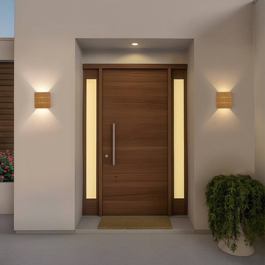 LED-Außenwandleuchte LUXLINE LED/6W/230V 3000K IP54 Eiche