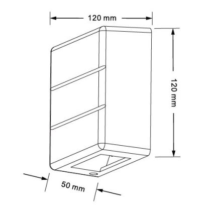LED-Außenwandleuchte LUXLINE LED/6W/230V 3000K IP54 Eiche