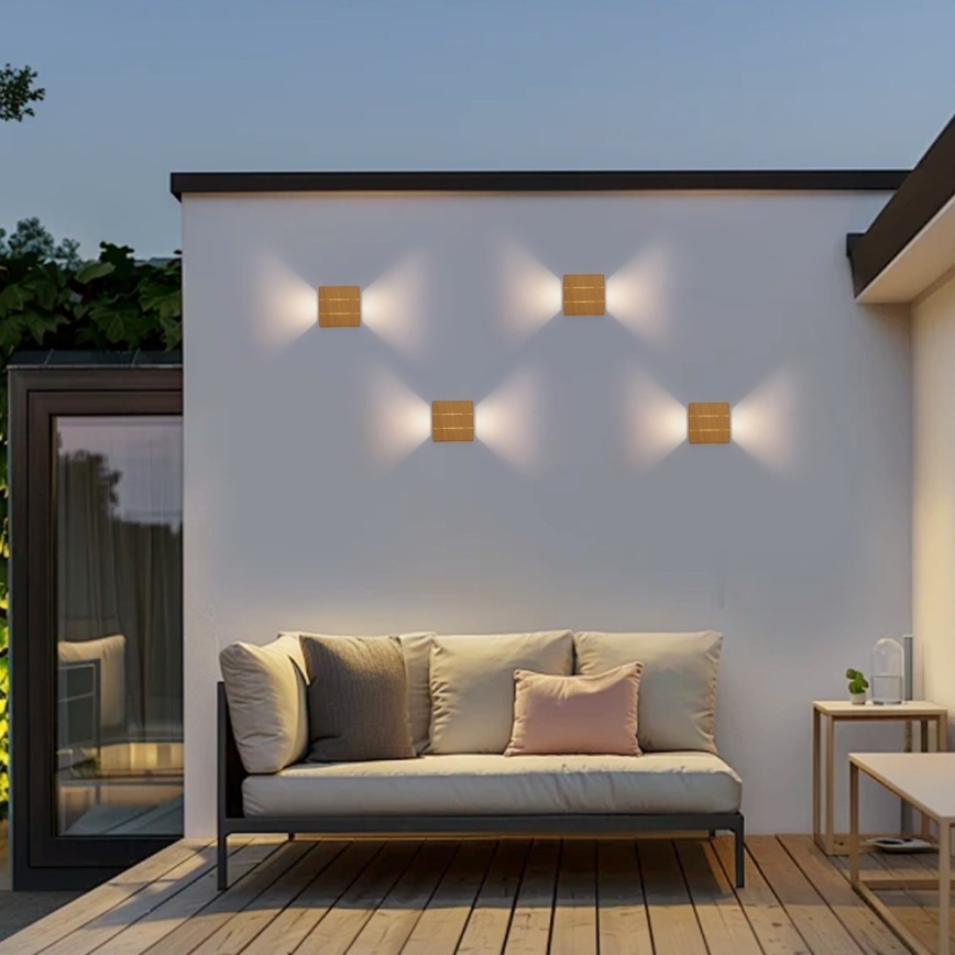 LED-Außenwandleuchte LUXLINE LED/6W/230V 3000K IP54 Eiche