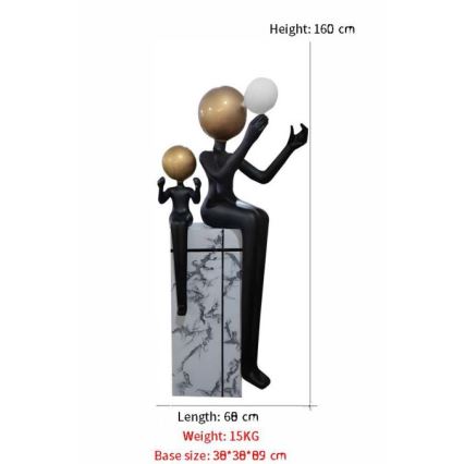 Lampada da terra SILUETTE 1xE27/40W/230V 160 cm Aura