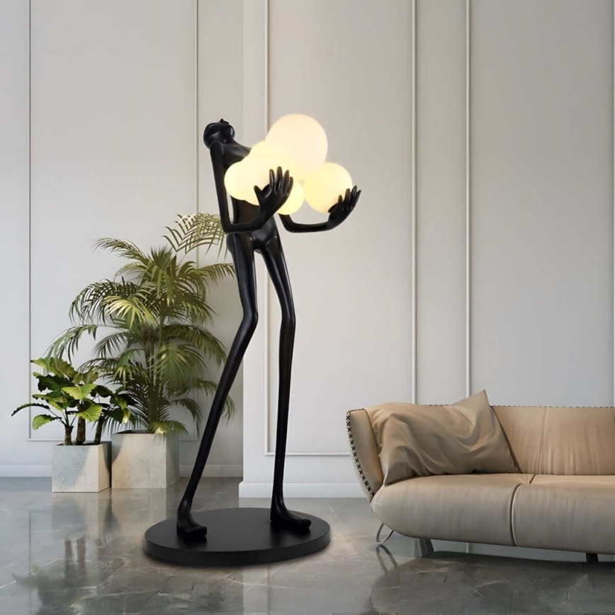 Lampada da terra SILUETTE 6xE27/25W/230V 180 cm Human Ball