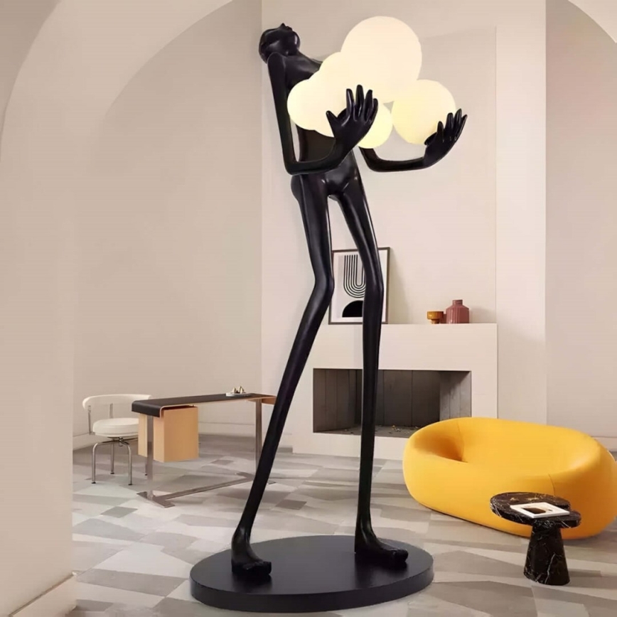 Lampada da terra SILUETTE 6xE27/25W/230V 180 cm Human Ball