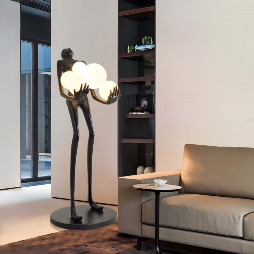 Lampadaire SILUETTE 6xE27/25W/230V 180 cm Human Ball