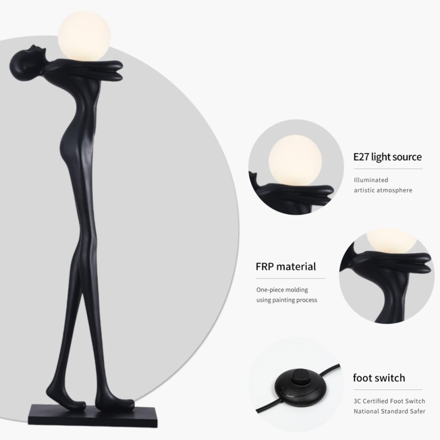 Stehleuchte SILUETTE 1xE27/25W/230V 175 cm Frauen-Silhouette