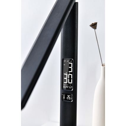 Lampe de table LED à intensité variable avec charge sans fil USB KINGFISHER LED/8,5W/230V noir