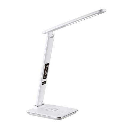 Lampe de table LED à intensité variable avec charge sans fil IQ et USB KINGFISHER LED/8,5W/230V blanc