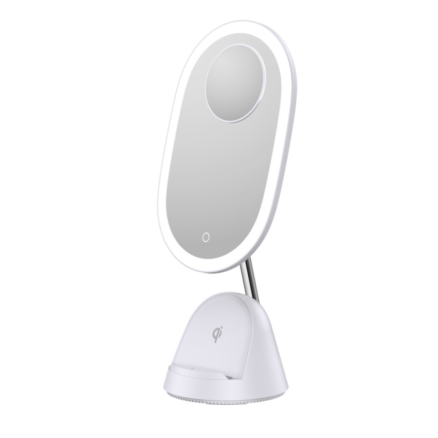 LED dimmbares Kosmetikspiegel mit kabelloser Ladefunktion LED/18W/230V