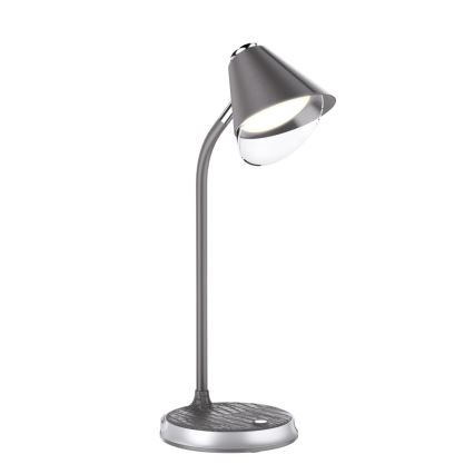 Lampada da tavolo LED dimmerabile con ricarica wireless	 FINCH LED/9W/12/230V grigio/cromo lucido
